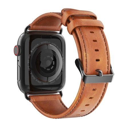 DUX DUCIS Apple Watch 42/44/45/46/49 mm Klockarmband Äkta Läder Brun