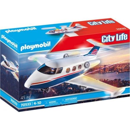 Byggespil - PLAYMOBIL - JET PRIVE 70533 - Hvid og blå - Fra 4 år - Plast