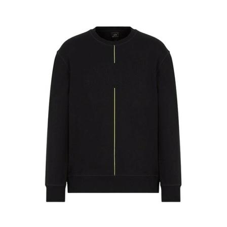 Armani Exchange, Round-neck Knitwear Zwart, Heren, Maat:S,stof