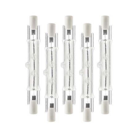 5-pak R7s 118mm 300w 230v, R7s Halogen Lineær Lampe, Dæmpbar Halogenlampe Til Constr Hui-5-f1