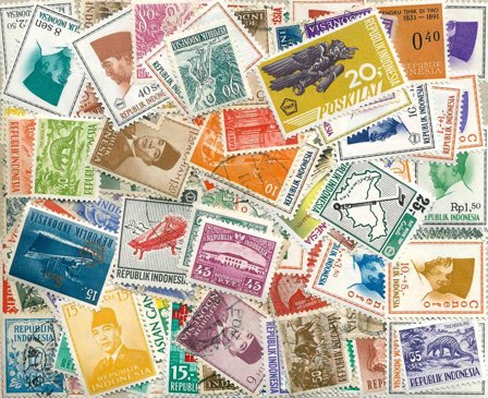 Indonesien - frimærkepakke 100 forskellige