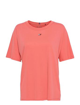 Relaxed C-Nk Tee Ss T-shirts & Tops Short-sleeved Rosa Tommy Sport