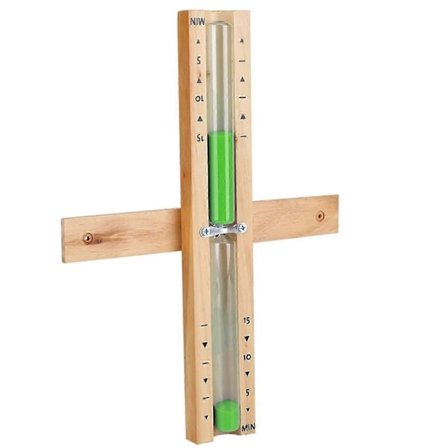 Sauna Timer 15-Minutters Timeglas - Roterbart Sandur i Træ til Infrarøde, Damp- & Tøndesaunaer, Saunatilbehør