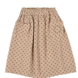 Piupiuchick Floral Midi Skirt Taupe 6 Years - Skirts - 6 years - Beige