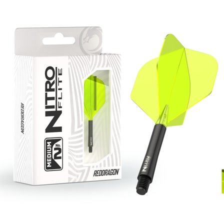 Nitro Flite - Integrated Flight and Shaft Black & Yellow | Winmau.com Medium
