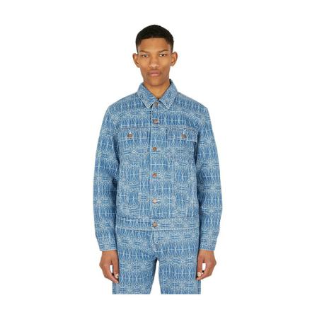 Rassvet, Monogram Denim Jacket Niebieski, Mężczyzna, Rozmiar: L