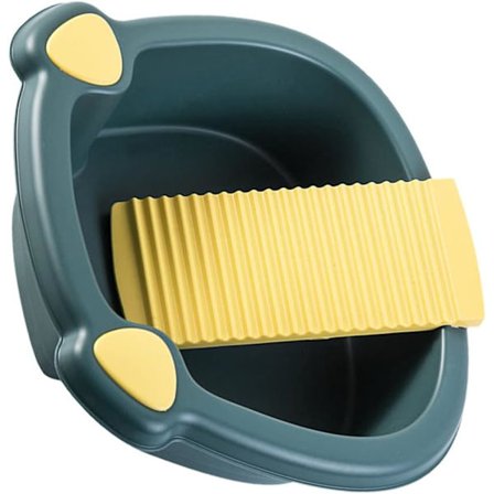 Tvättho med tvättbräda: Tvättbalja Tvättfat Hink för Hem Sovsal Handtvätt Kläder och Små Delikata Artiklar Rosa