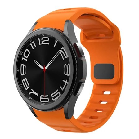 Silikonrem til Samsung Galaxy Watch 6 Classic 47mm 43mm/4 classic 46mm 42mm Armbånd Galaxy Watch 5/5pro 45mm/4/6 40mm 44mm Orange