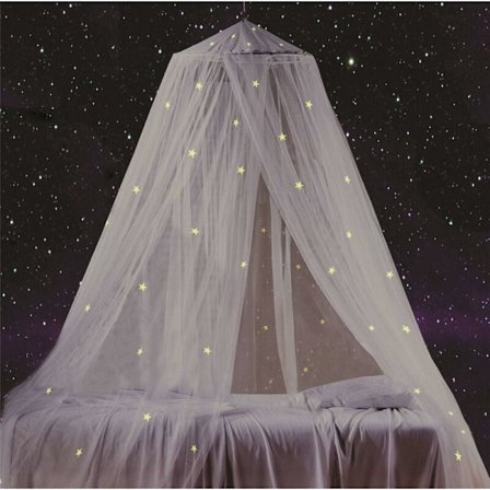 Bed Canopy with Glow in the Dark Stars, Glow in Dark, Great Gift for Baby, Kids, Boys, Girls.
