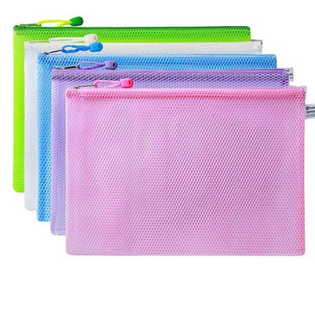 10 stk filglidelåslommer, mesh plastglidelås