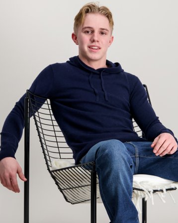 RYVLS Cashmere Blend Hoodie Blå Tröjor Kille - Kids Brand Store