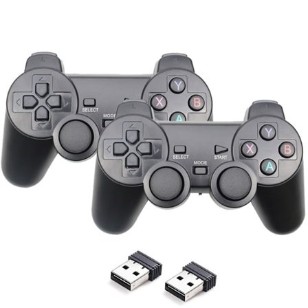 2 kpl 2.4G langaton peliohjain PS3-peliohjaimelle Joystick yhteensopiva Android TV Box PC Super Console X:n kanssa (paristo ei sisälly)