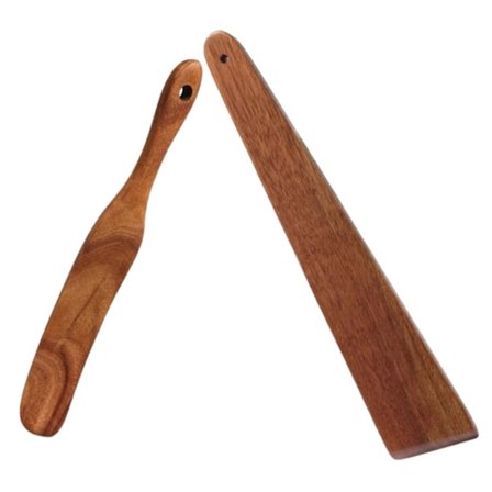 Træ Wok Spatel Sæt, Non-Stick Stegepande Æg Bage Spatel Sæt til Stegt Bøfklemme Madlavningsredskaber