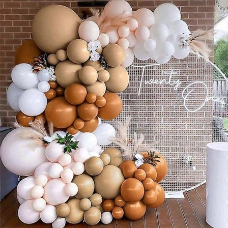 138 stk. Brun Ballon Guirlande Bue Sæt med Forskellige Størrelser Nøgen Kaffebrun Elfenben Hvid Boho Tan Neutrale Balloner til Woodland Teddybjørn 
