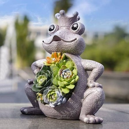 Aurinkokennokäyttöiset sammakkopuutarhapatsaat ulkokoristeeksi, puutarhataide ulos syksy-talvipuutarhakoristeeksi, ulkopatsas patiolle, nurmikolle, 