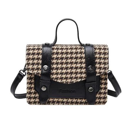 Cambridge Bag Ny Fashion Liten Fyrkantig Väska Kvinnor Höst Vinter Nät Röd Hand Utomeuropeisk Stil Singel Axel Rem Väska Black