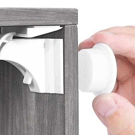 Baby Säkerhet Magnetisk Skåplås 20 Lås med 3 Nycklar,