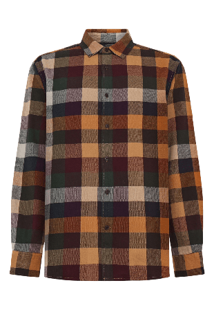 Knowledge Cotton Apparel Organic checked flannel shirt - GOTS/Vegan Skjortor Herr Flerfärgad S