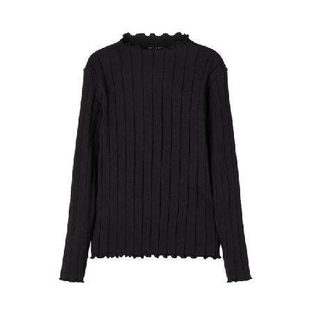 Name It NKFNOLINE LS SLIM TOP T-shirts & toppar Dam Svart 116