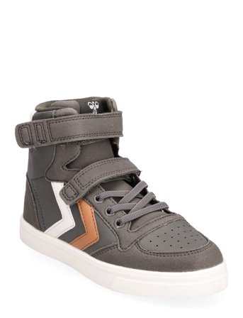 Slimmer Stadil Leather High Jr Høye Sneakers Grå Hummel*Betinget Tilbud