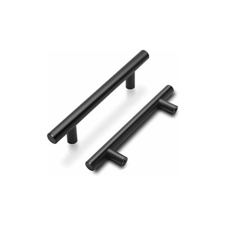 Set med 15 Möbelhandtag Kök Svart Kökshandtag Svart Kök - Massiva svarta skåp med rostfri finish centrum centrum 96 mm