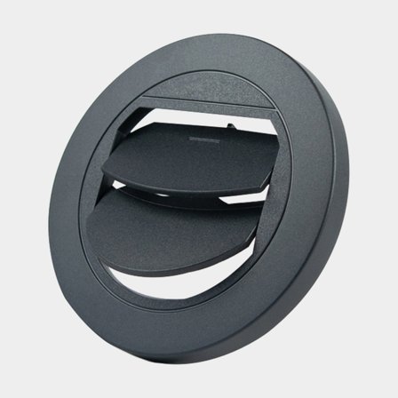 Évent Autoterm, 60 mm, fermable, noir, compatible avec Autoterm chauffage diesel