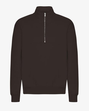 Organic Quarter Zip - Coffee Brown - Male - XS