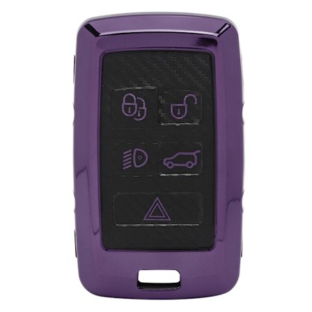 Hiilikuituinen auton avaimen suojakotelo Land Rover Range Roverille - Violetti