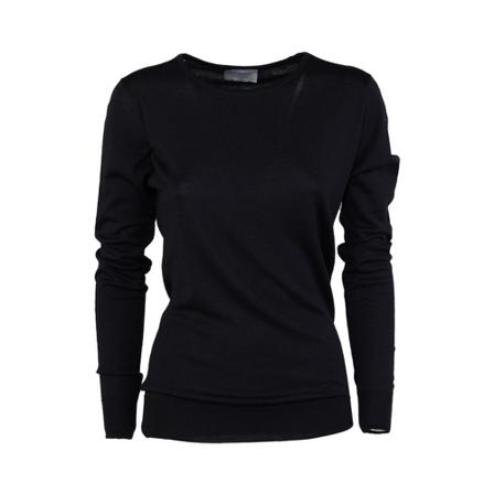 John Smedley, Round-neck Knitwear Czarny, Kobieta, Rozmiar: M