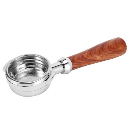 Hett erbjudande till lågt pris! 58 mm bottenlöst portafilter i rostfritt stål för kaffemaskin, professionella tillbehör - Glad