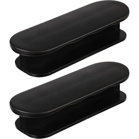 2-pak selvklæbende altandørhåndtag, terrassedørhåndtag udendørs, skuffehåndtag til møbler, glasdør, vindueshåndtag - Sort