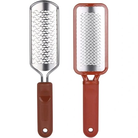 2025 Seneste Model 2 Dele Kolossal Fodrasp Fodfile Hård Hud Fjerner Fodskrubber, Rustfrit Stål Fødder Rivejern Hælfil Fodpedicure