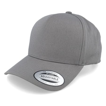 Yupoong - Grå adjustable Keps - Curved A-Frame Grey Adjustable @ Hatstore