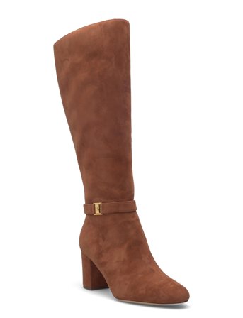 Lauren Ralph Lauren Kellie Suede Tall Boot Heel - Brown - 39