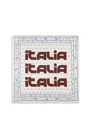 Italia Flora Scarf Brown