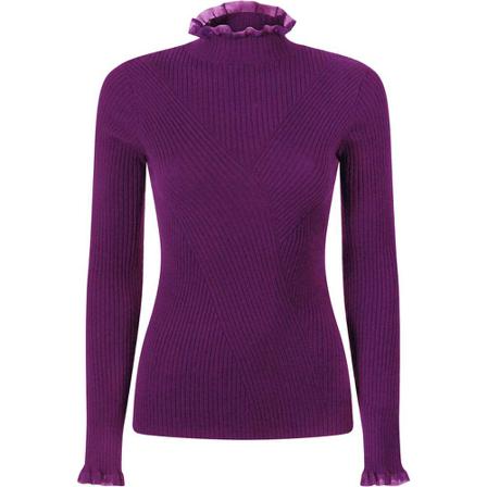 Aaiko, Vida slimfit top cerise purple 310 Paars, Dames, Maat:S
