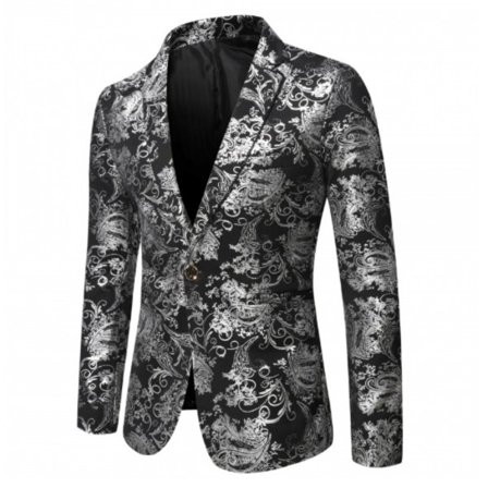 Herrjackor One Button Dress Suit Blazers Jacka