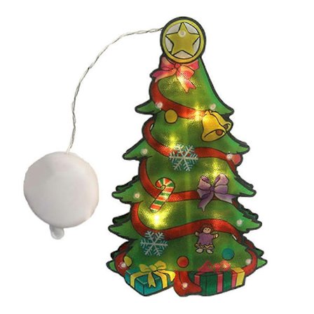 LED Julbelysning med Sugpropp för Fönster Hängande Juldekoration Ljus för Trädgårdar Julgranar Courty-lingling}