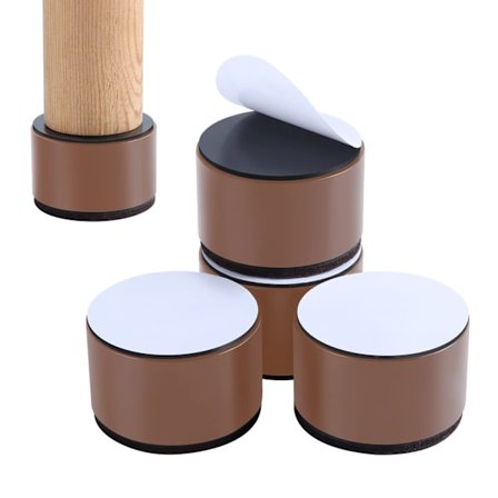 Sæt med 4 sengestøtter møbelstøtter tilføj 2 tommer højde