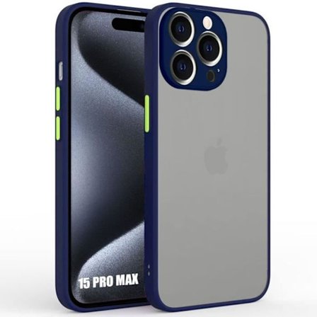 Skal för iPhone 15 Pro Max - Ultra Tunn Skydd - Silikon PC - Mörkblå - Hård - Matt