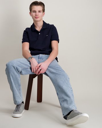 Lexington Jackson Polo Shirt Blå Skjortor Kille - Kids Brand Store
