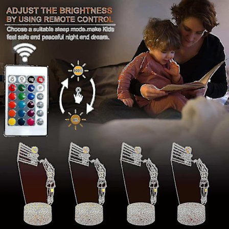 Wekity Basketball Lampe 16 Farger Skift Fjernkontroll 3d Optisk