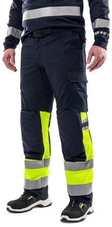 Fristads Herr Flamestat stretchbyxa 2162 ATHF, klass 1, Varsel Gul/Marinblå