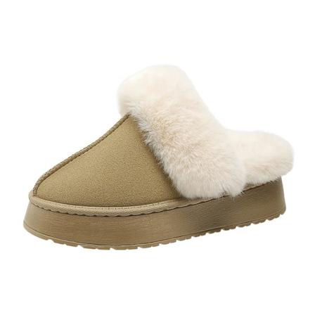 2024 Nye Støvler til Kvinder - Plus Blød Fløjl, Varme, Korte Støvletter, Koreanske Casual Sne Støvler, Studenter, Vild Bomuldssko Khaki color 38