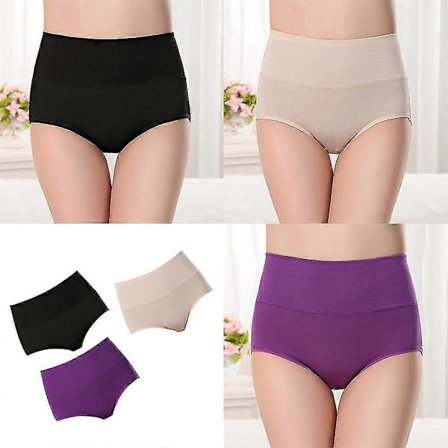 3 stk. Lekkasjesikre bomullstruser for kvinner - Inkontinens- og menstruasjonstruser (Ruipei)