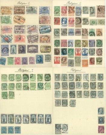 Europa - Stemplede frimærker på A5-indstikskort