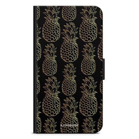 Bjornberry Plånboksfodral iPhone 12 - Guldiga Ananas
