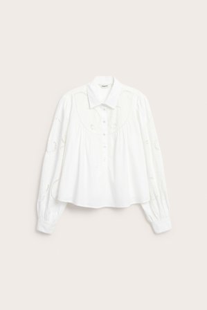 Kappahl | Bluse med brodering | Hvit