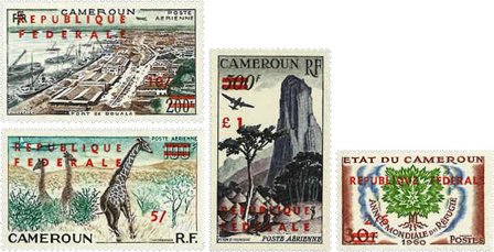 Cameroun 1961-1962 - Overtryk ved føderation sæt - Postfrisk