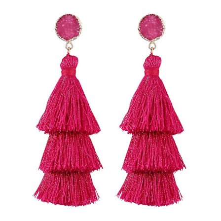 Kvast øreringe til kvinder, mode øreringe i lag boheme til kvinder teenage piger gave